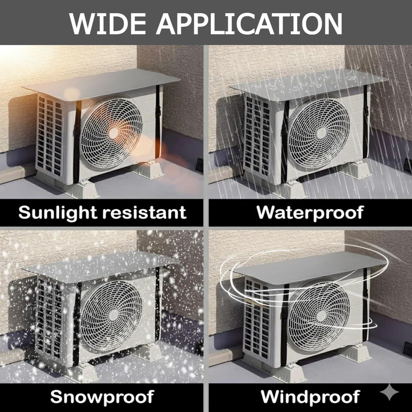 AC Outdoor Unit Protector – Waterproof Heat Insulation Cover for Split AC Outdoor Unit | UV Resistant | Dust & Rain Protection | Universal Fit